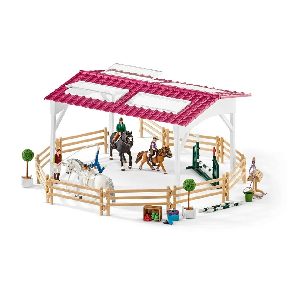 Schleich 42389 Jezdecká škola s jezdci a koňmi Schleich