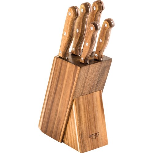 LAMART LT2080 SET 5 NOŽŮ V BLOKU WOOD Lamart