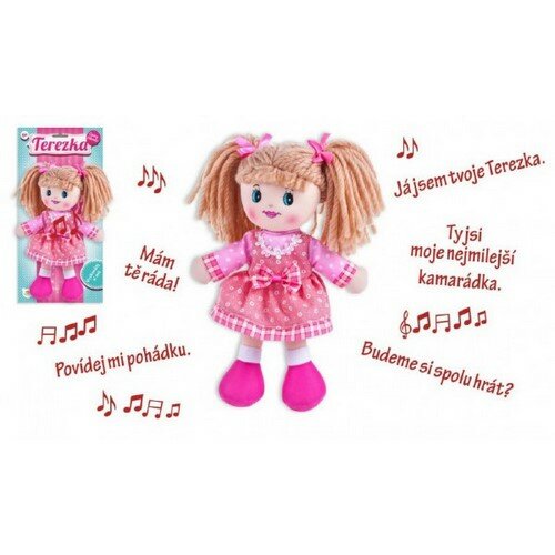 Teddies Panenka Terezka hadrová plyš 30cm česky mluvící na kartě Teddies