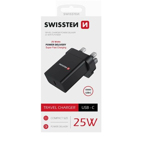 SWISSTEN Adaptér 230 V/25 W 1x USB-C