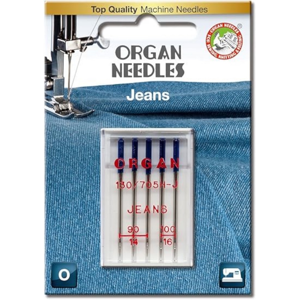 Jehly Organ Needles Jeans 90-100 Veritas