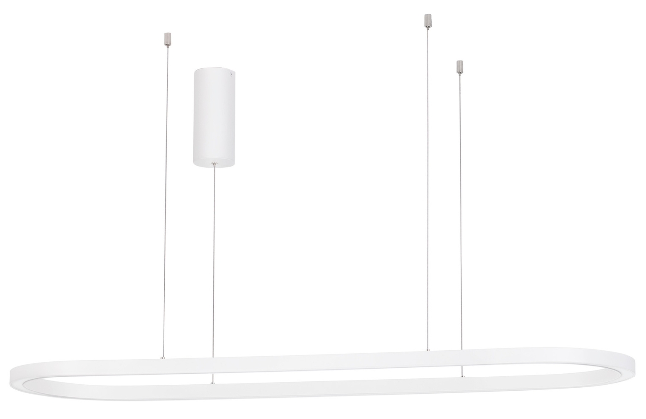 Bílé kovové závěsné LED světlo Nova Luce Cuppe 120 cm