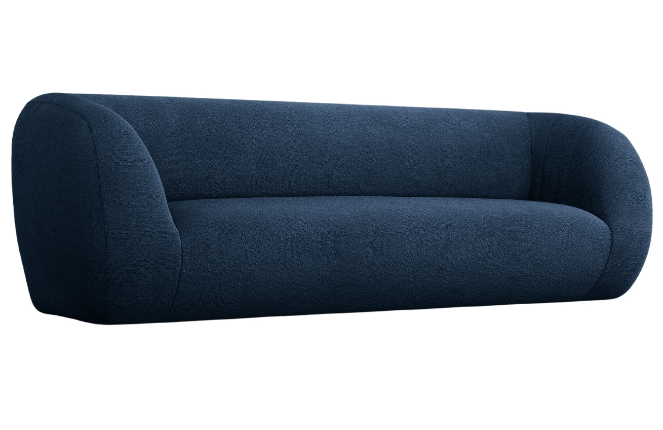 Modrá bouclé třímístná pohovka Cosmopolitan Design Essen 230 cm