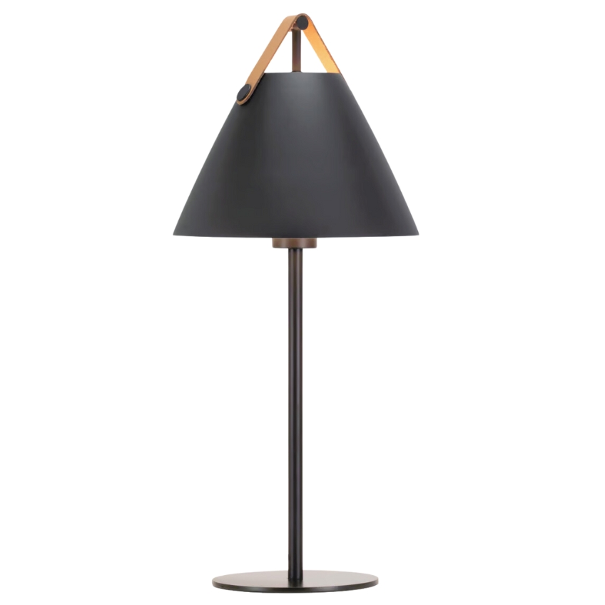 Nordlux Černá kovová stolní lampa Strap