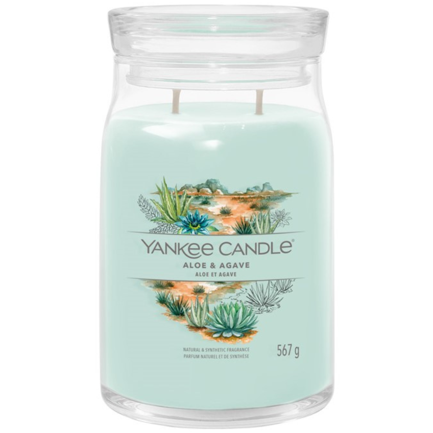 Velká vonná svíčka Yankee Candle Aloe & Agave Singature