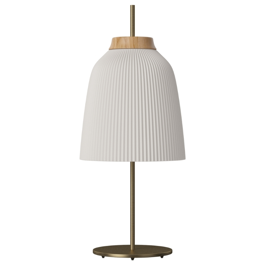 Bolia Opálově bílá skleněná stolní lampa Campa