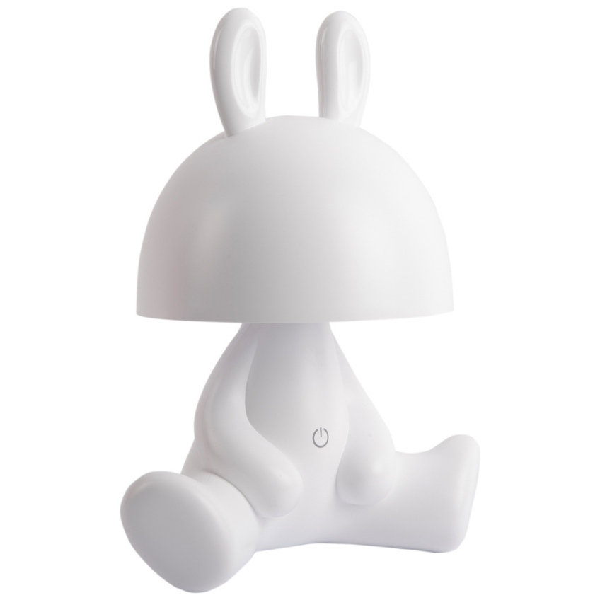 Present time Bílá plastová dětská LED lampa BunBun 27 cm