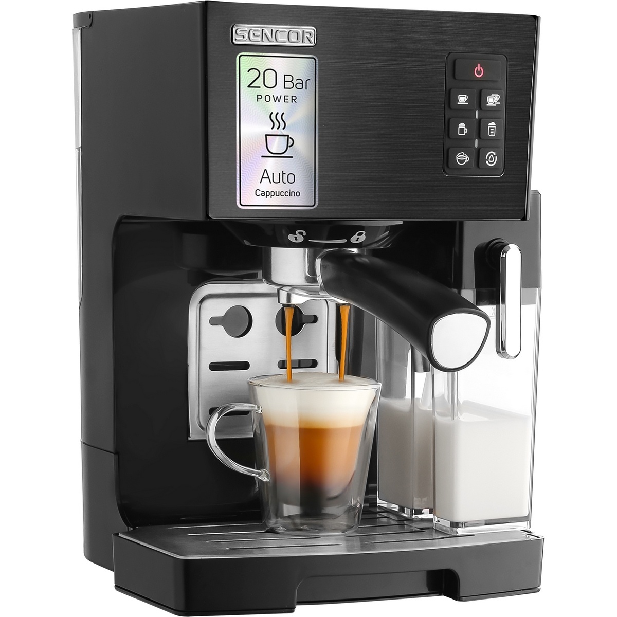 Sencor SES 4050SS-EUE3 poloautomatický espresso kávovar Sencor